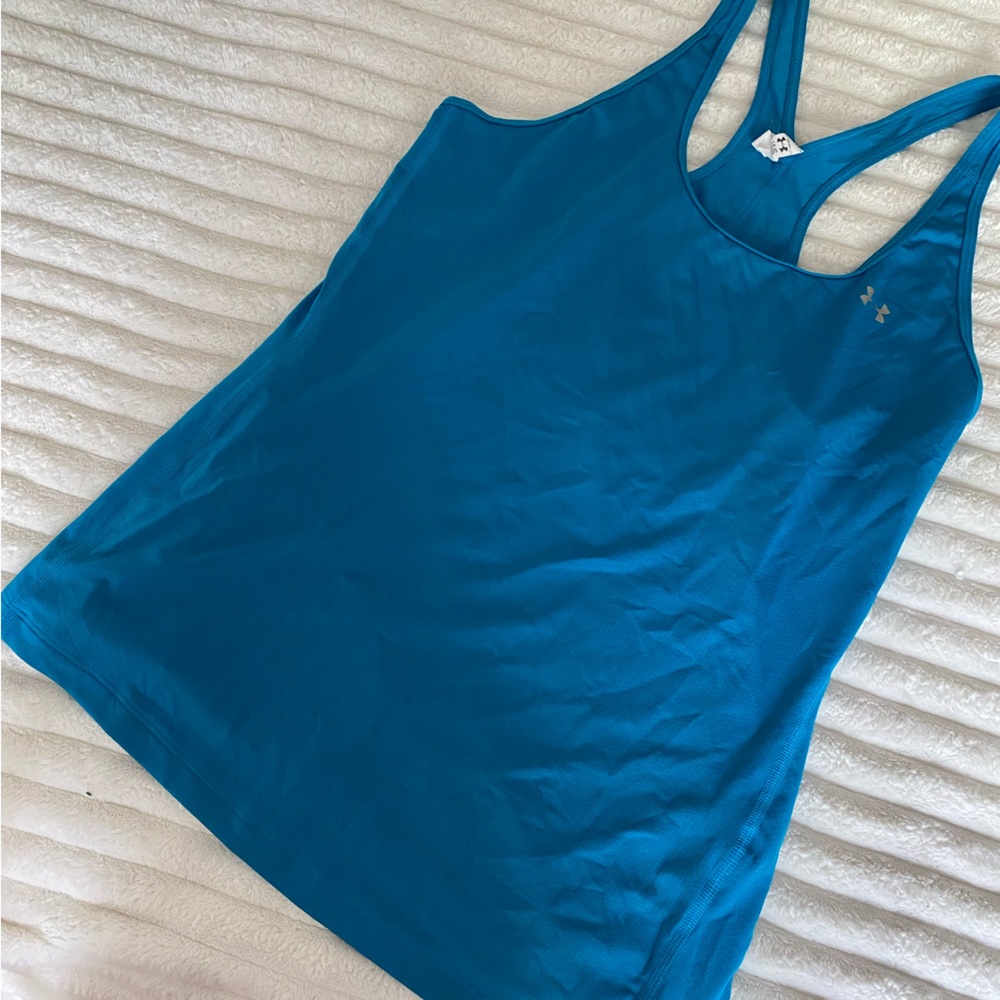 Aqua Blue Under Armour Gym Tee